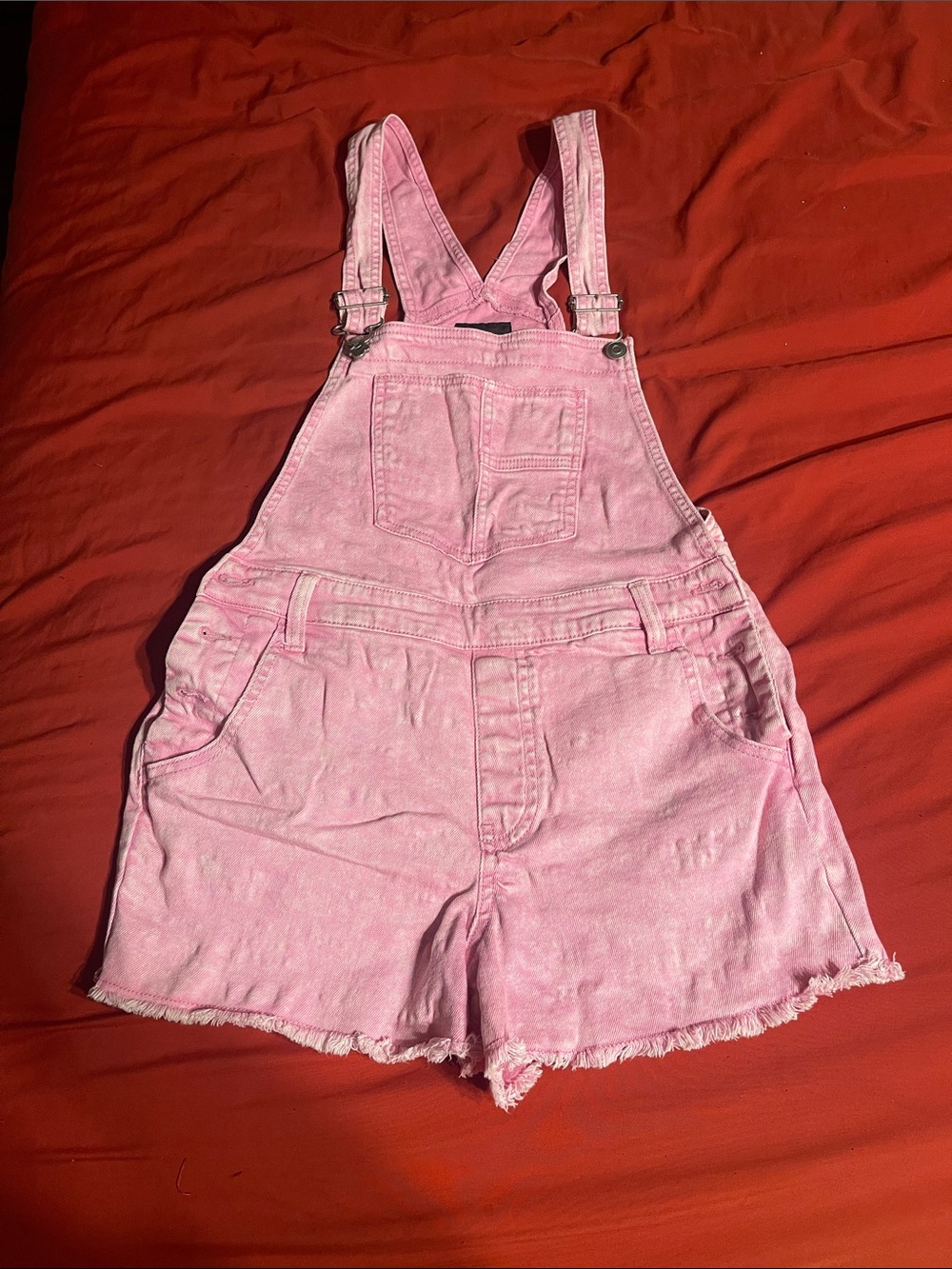 NOBO Pink Denim Short Overalls